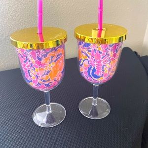 New Lilly Pulitzer plastic tumbler set of 2